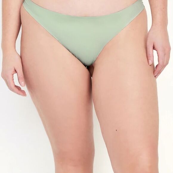 Old navy 2x size Light Green Seamless Thong Low-Rise No-Show panty womens soft - Picture 6 of 10